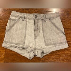 Free People Womens High Waist Denim Roll Up Cuffed Shorts Size 26